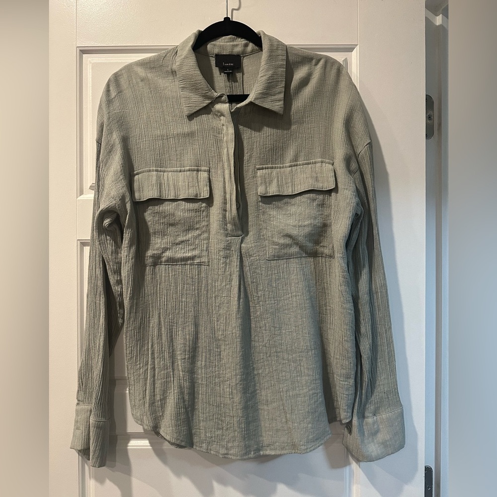 Gauzy Mint Green Blouse